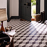 Cube Grey Patterned Floor Tiles - 331 x 331mm  Feature Large Image