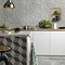 Cube Grey Patterned Floor Tiles - 331 x 331mm In Bathroom Large Image