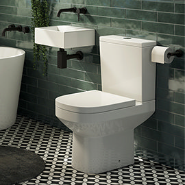 Cubetto 0TH Cloakroom Suite (Basin + Close Coupled Toilet) Medium Image