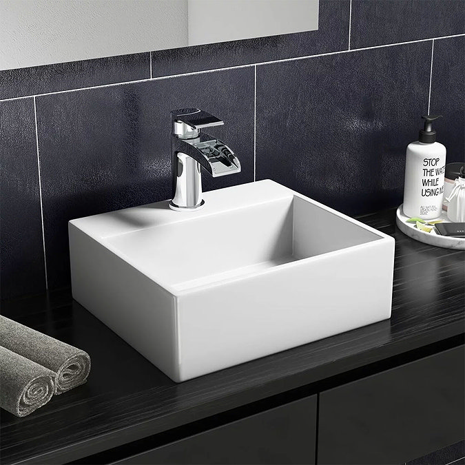 Cubetto 330 x 290mm Compact Counter Top Basin 1TH Large Image