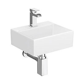 Cubetto Wall Hung Basin Package - 1 Tap Hole Medium Image