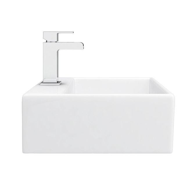 Cubetto 340 x 295mm Wall Hung Small Cloakroom Basin 1TH  In Bathroom Large Image