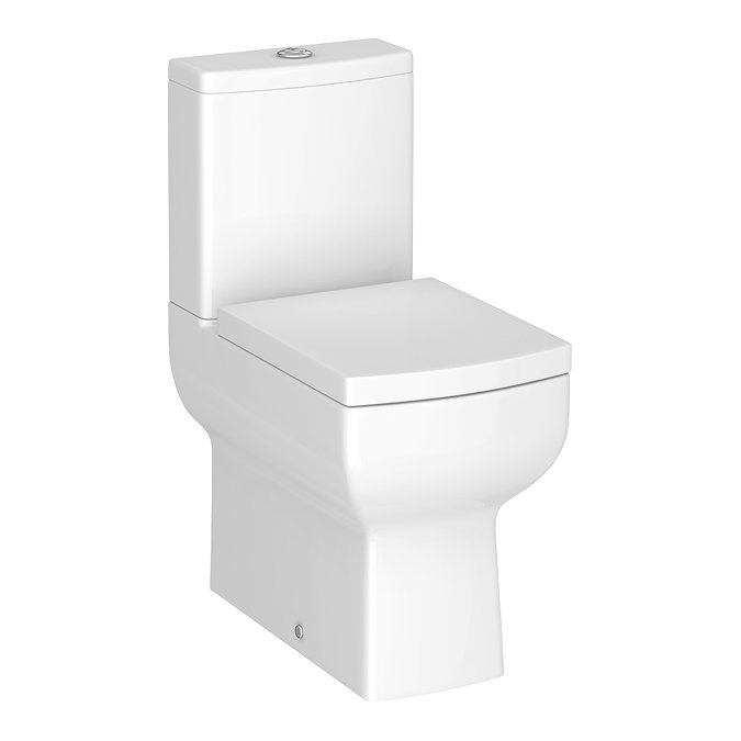 Cubo Modern Square BTW Close Coupled Toilet + Soft Close Seat