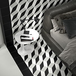 Cubo Patterned Wall and Floor Tiles - 200 x 200mm Large Image