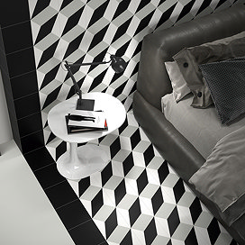 Cubo Patterned Wall and Floor Tiles - 200 x 200mm Large Image