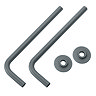 Arezzo Curved Angled Anthracite Grey 15mm Pipe Kit for Radiator Valves