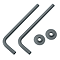 Arezzo Curved Angled Anthracite Grey 15mm Pipe Kit for Radiator Valves