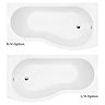 Curved Modern Shower Bath Suite  Profile Large Image