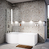Curved P-Shaped Bath Screen