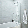 Curved Screen with Knob for P-Shaped Baths NCS3 Large Image