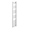 Diamond Curved Heated Towel Rail - W300 x H1600mm - Chrome  Profile Large Image