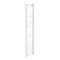 Diamond Curved Heated Towel Rail - W300 x H1600mm - White Profile Large Image