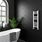 Diamond Curved Heated Towel Rail - W300 x H800mm - White Profile Large Image