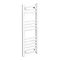 Diamond Curved Heated Towel Rail - W300 x H800mm - White Large Image