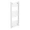 Diamond Curved Heated Towel Rail - W400 x H1000mm - White Large Image