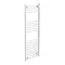 Diamond Curved Heated Towel Rail - W400 x H1200mm - White Large Image