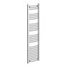 Diamond Curved Heated Towel Rail - W400 x H1600mm - Chrome  Profile Large Image