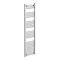 Diamond Curved Heated Towel Rail - W400 x H1600mm - Chrome Profile Large Image