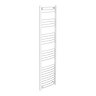 Diamond Curved Heated Towel Rail - W400 x H1600mm - White  Profile Large Image
