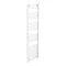 Diamond Curved Heated Towel Rail - W400 x H1600mm - White  Profile Large Image