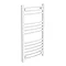 Diamond Curved Heated Towel Rail - W400 x H800mm - White Large Image