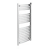 Diamond Curved Heated Towel Rail - W500 x H1200mm - Chrome Large Image