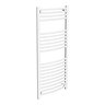 Diamond Curved Heated Towel Rail - W500 x H1200mm - White  Profile Large Image