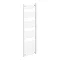 Diamond Curved Heated Towel Rail - W500 x H1600mm - White Profile Large Image