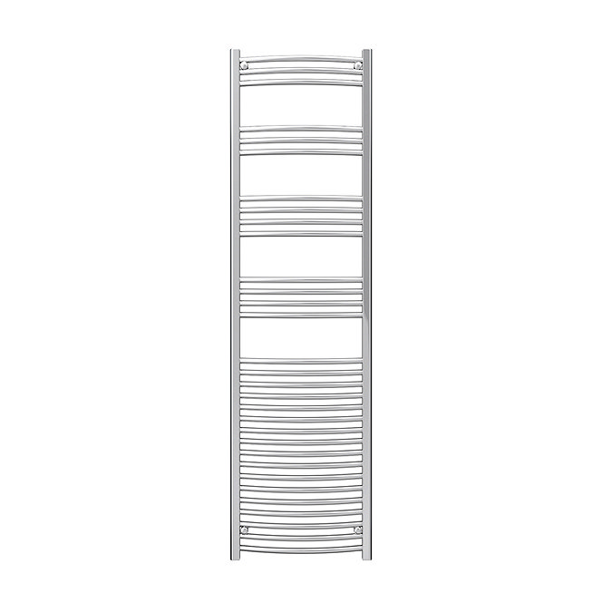 Diamond Curved Heated Towel Rail - W500 x H1800mm - Chrome  Feature Large Image