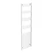 Diamond Curved Heated Towel Rail - W500 x H1800mm - White Large Image