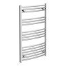 Diamond Curved Heated Towel Rail - W600 x H1000mm - Chrome