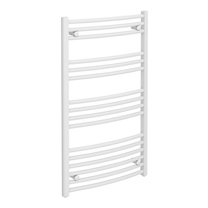 Diamond Curved Heated Towel Rail - W600 x H1000mm - White