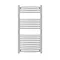 Diamond Curved Heated Towel Rail - 600mm x 1200mm - Chrome  Profile Large Image