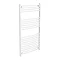 Diamond Curved Heated Towel Rail - W600 x H1200mm - White Large Image