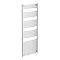 Diamond Curved Heated Towel Rail - W600 x H1600mm - Chrome  Profile Large Image