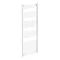 Diamond Curved Heated Towel Rail - W600 x H1600mm - White Profile Large Image