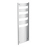 Diamond Curved Heated Towel Rail - W600 x H1800mm - Chrome Large Image