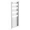 Diamond Curved Heated Towel Rail - W600 x H1800mm - Chrome Large Image