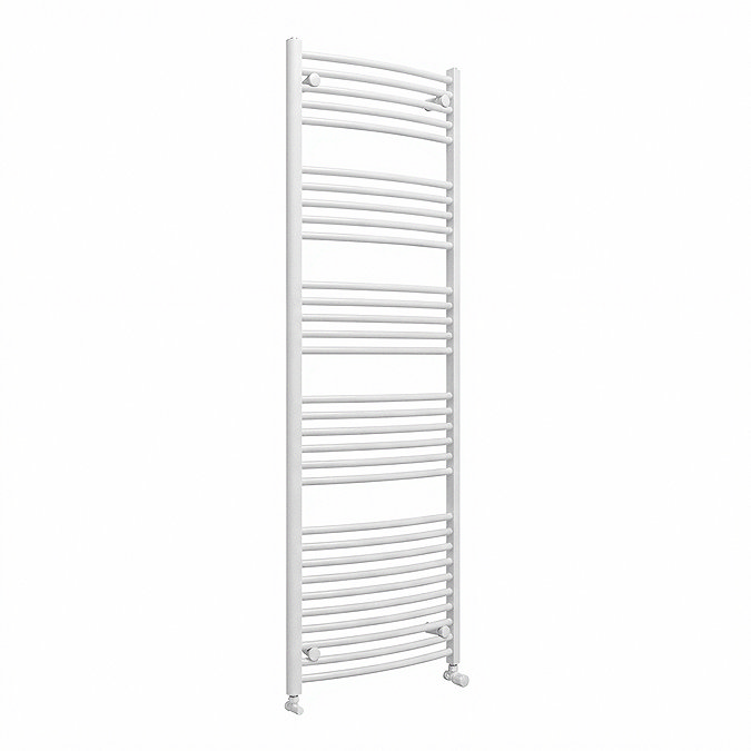 Toreno Heated Towel Rail – White – 600 x 1800mm – Curved Bars