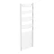 Diamond Curved Heated Towel Rail - W600 x H1800mm - White  Profile Large Image