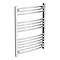 Diamond Curved Heated Towel Rail - W600 x H800mm - Chrome Large Image