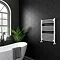 Diamond Curved Heated Towel Rail - W600 x H800mm - White Profile Large Image