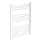 Diamond Curved Heated Towel Rail - W600 x H800mm - White Large Image