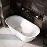 Curzon 1700 x 820mm Ultra-Thin Edge Double-Ended Bath with Chrome Waste
