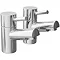 Dalton Contemporary Bath Pillar Taps - Chrome Large Image