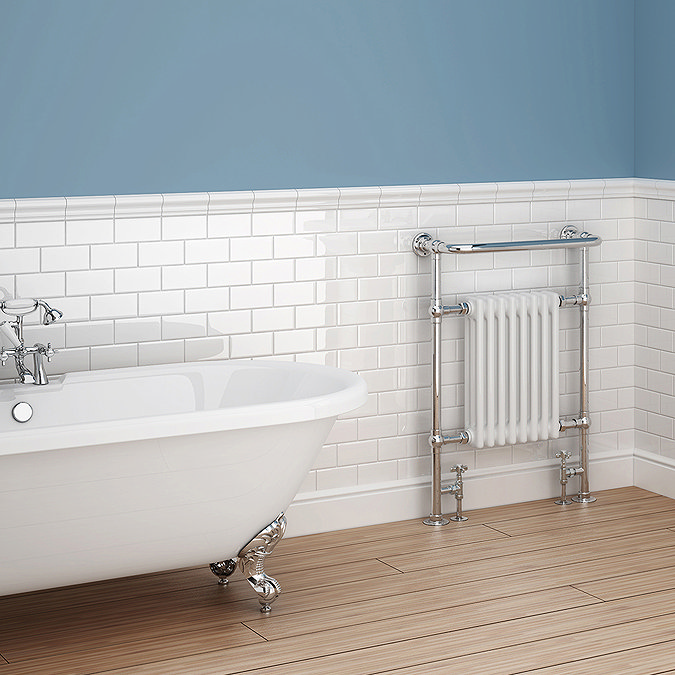 Danbury Glazed White Bevel Border Wall Tile - 150x50mm Profile Large Image