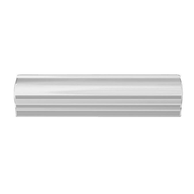 Danbury Glazed White Bevel Border Wall Tile - 150x50mm Large Image