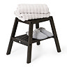 Dark Oak Slatted Bathroom Stool