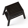Dark Oak Slatted Bathroom Stool