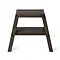 Dark Oak Slatted Bathroom Stool Profile Large Image